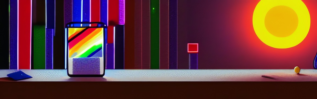 Nyan cat staying up late to finish an important project, beautiful lighting, generated with DiffusionBee