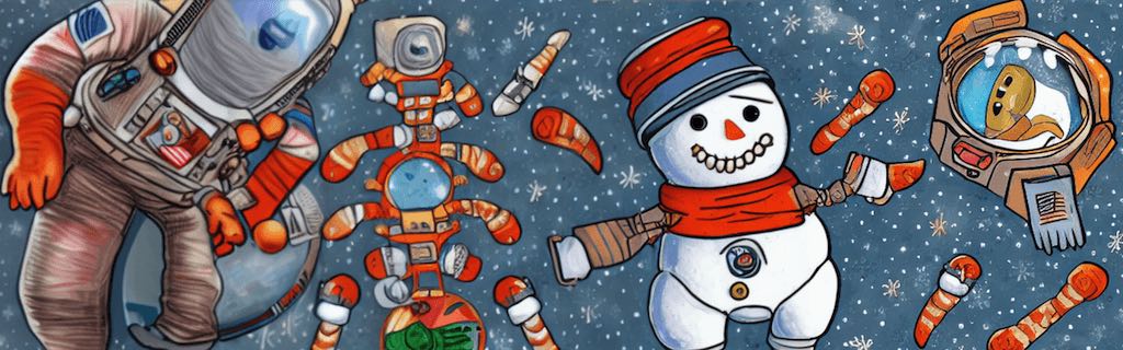 An astronaut snowman with a carrot nose, intricate details, digital art, generated with DiffusionBee