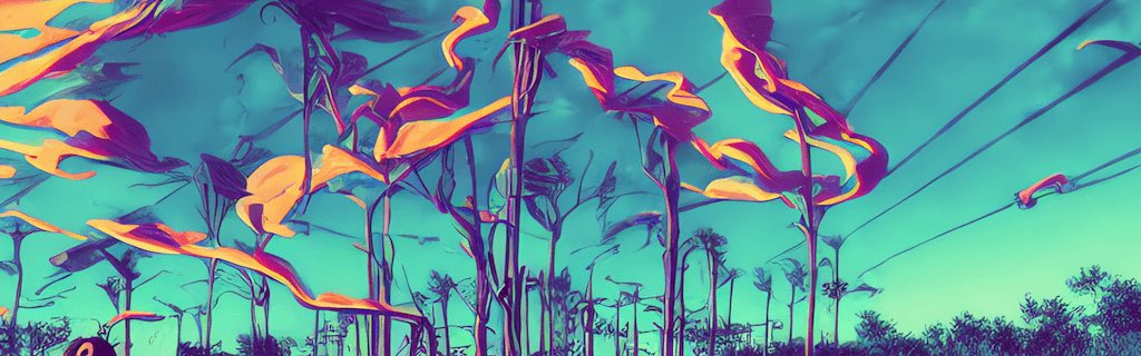 Writing in the wind, surreal synthwave art, generated with DiffusionBee