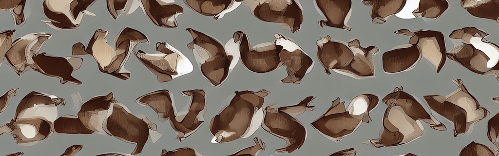 A group of beaver shapes in a modern kitchen, digital art, generated with DiffusionBee